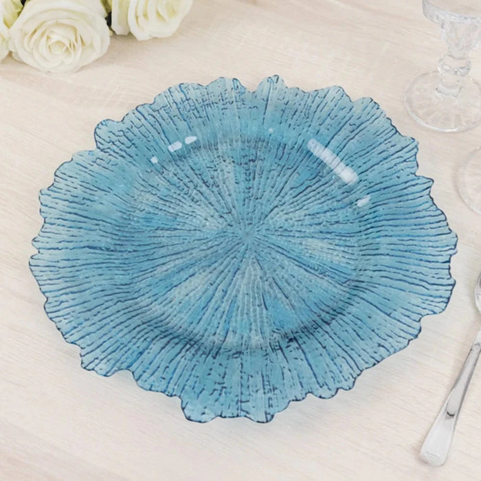 6 pcs 13" Round Textured Charger Plates