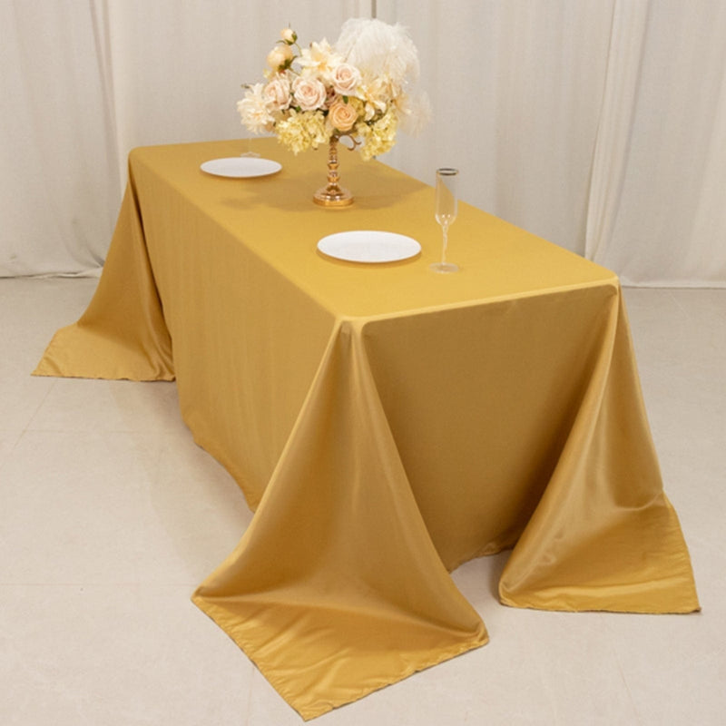 90" x 132" Lamour Satin Rectangular Tablecloth