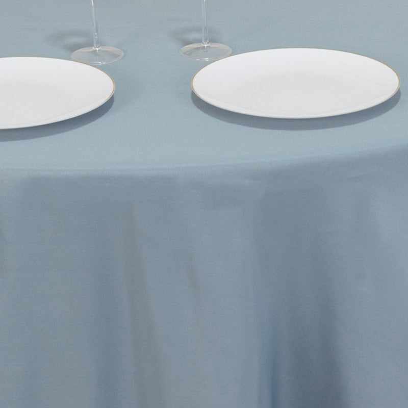 120" Premium Polyester Round Tablecloth Wedding Table Linens