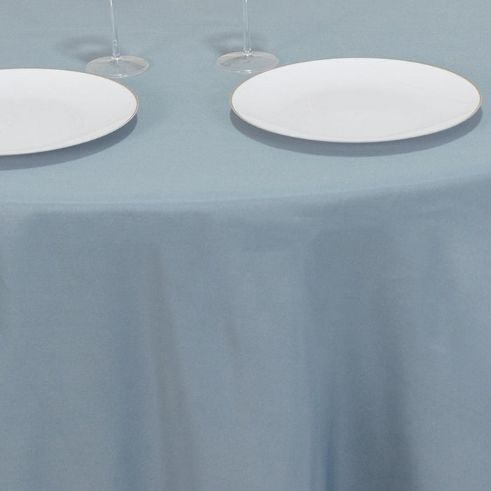 120" Premium Polyester Round Tablecloth Wedding Table Linens