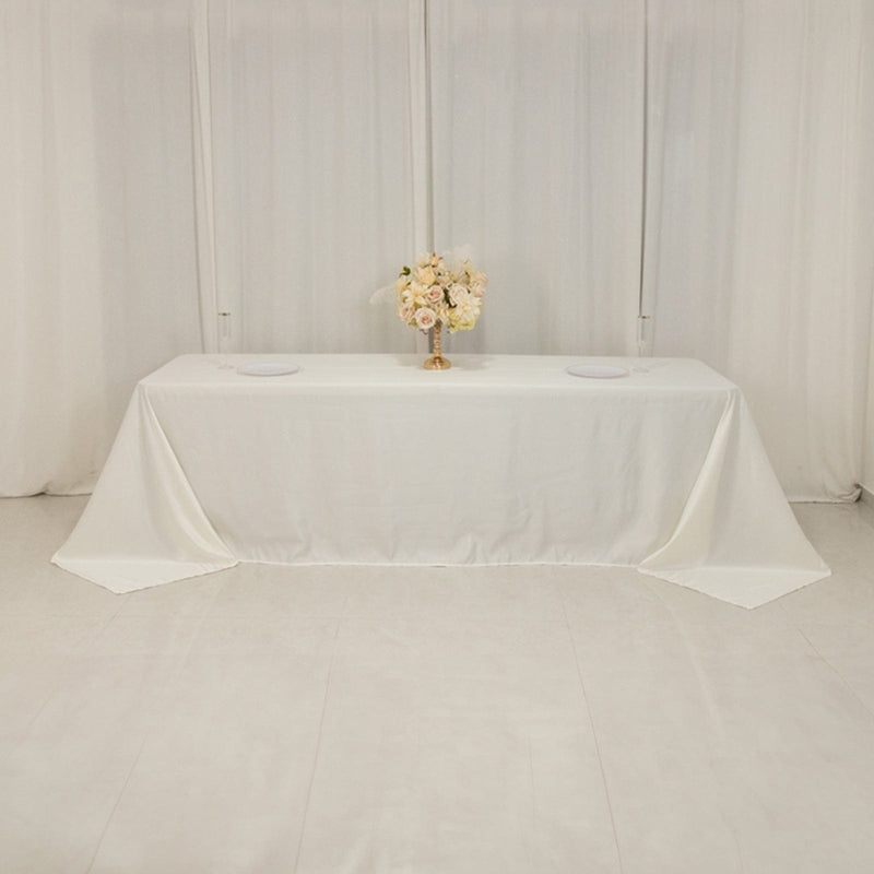 90" x 156" Lamour Satin Rectangular Tablecloth