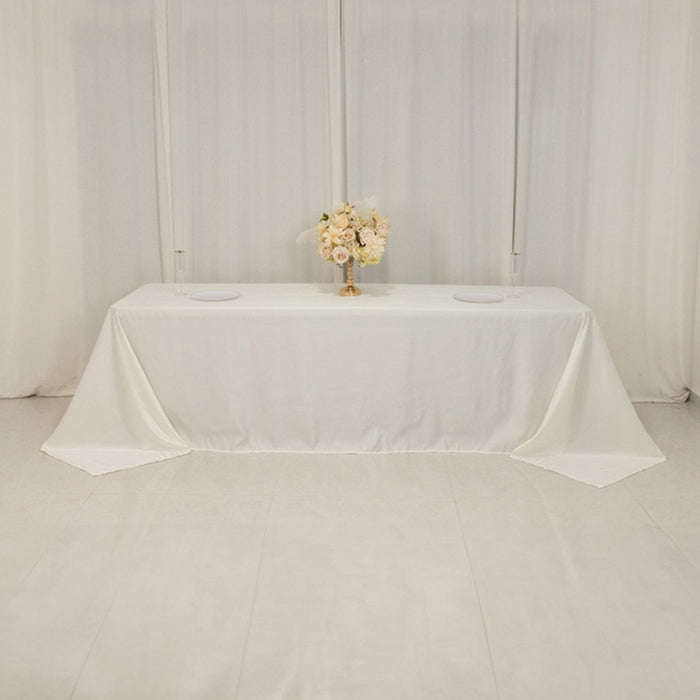 90" x 156" Lamour Satin Rectangular Tablecloth