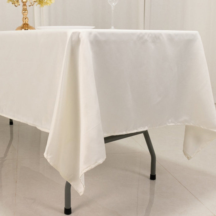 60" x 102" Lamour Satin Rectangular Tablecloth