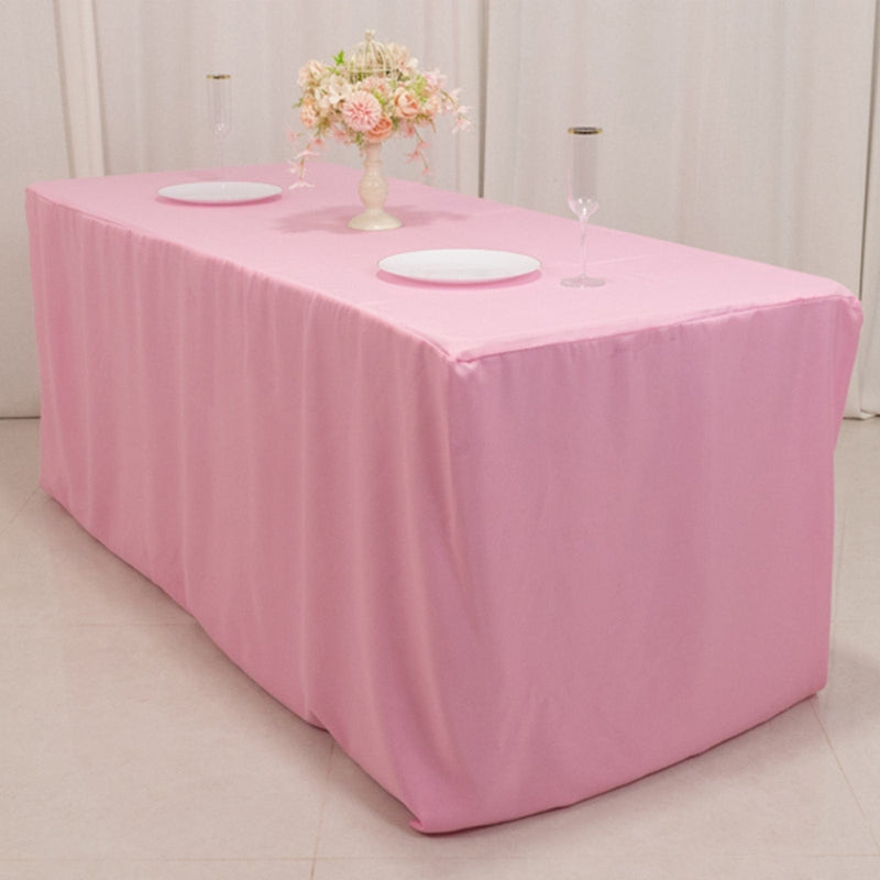 6 ft Fitted Polyester Tablecloth 72" x 30" x 30"