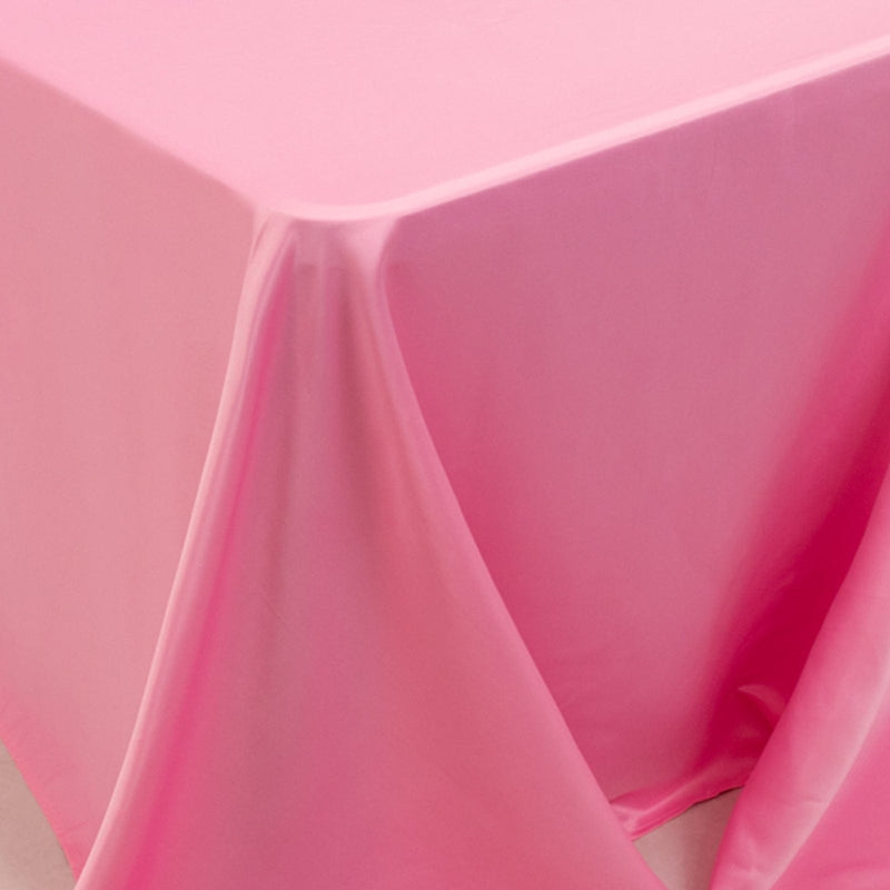 90" x 156" Lamour Satin Rectangular Tablecloth
