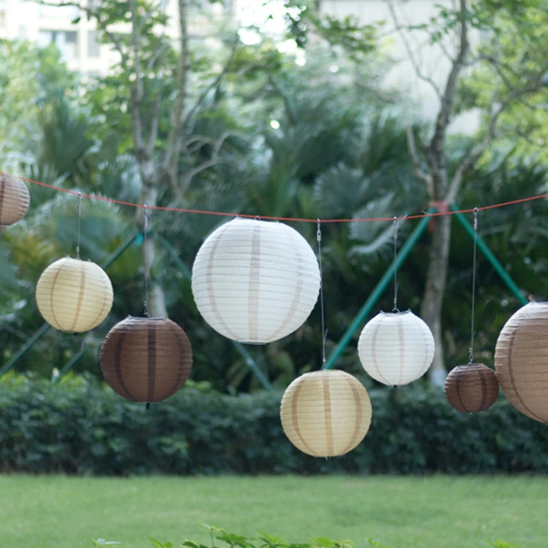 8 pcs Assorted Size 6 in 8 in 10 in 14 in Large Hanging Paper Lanterns