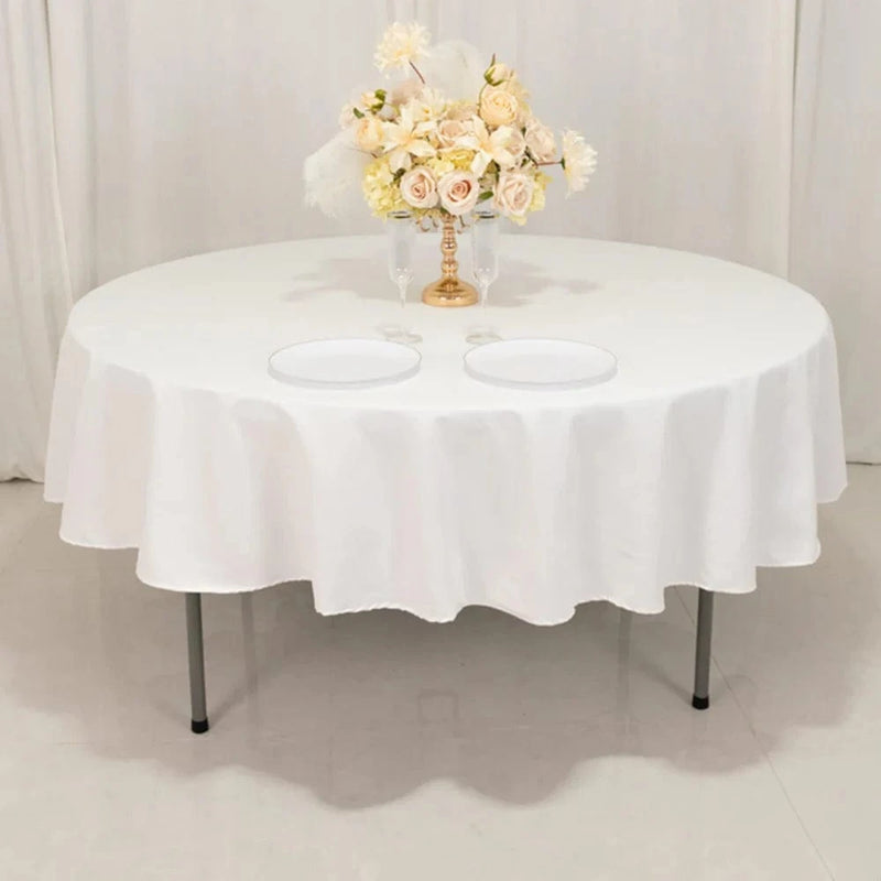 90" Cotton Blend Round Tablecloth for Weddings and Events