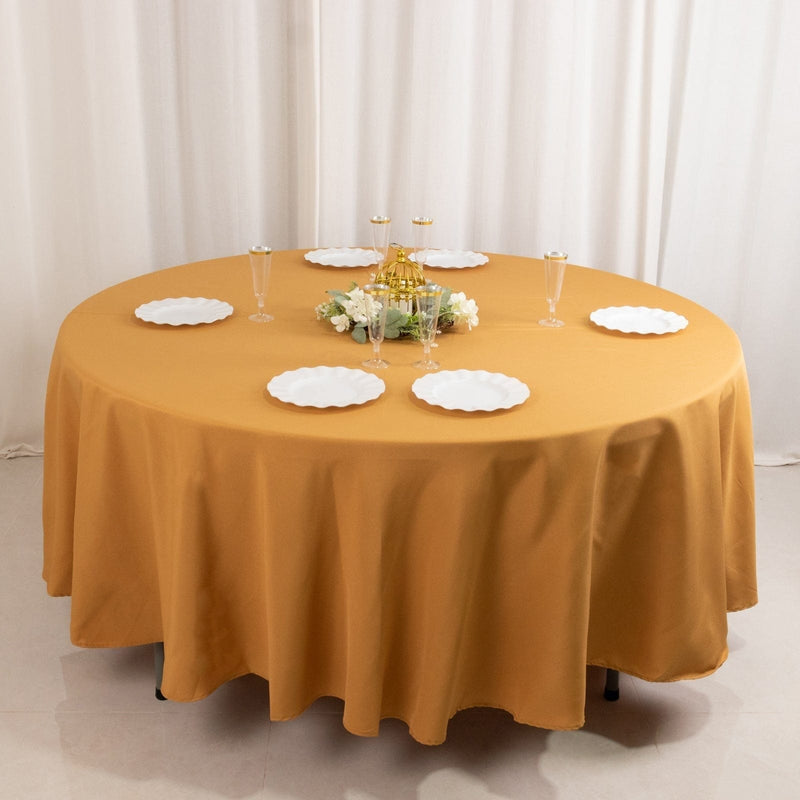 108" Premium Polyester Round Tablecloth Wedding Party Table Linens