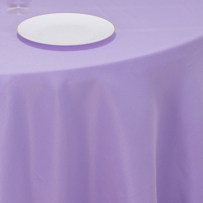 120" Premium Polyester Round Tablecloth Wedding Table Linens