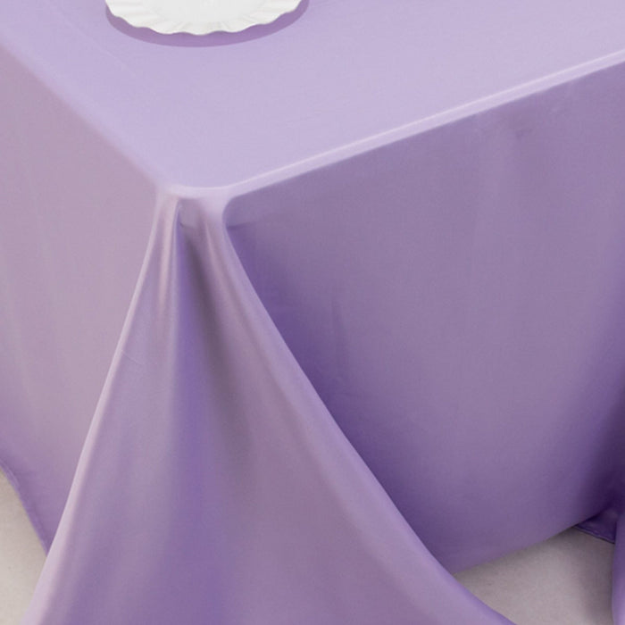 90" x 132" Lamour Satin Rectangular Tablecloth