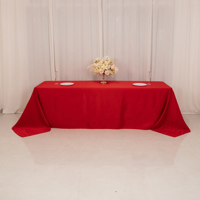 90" x 156" Lamour Satin Rectangular Tablecloth