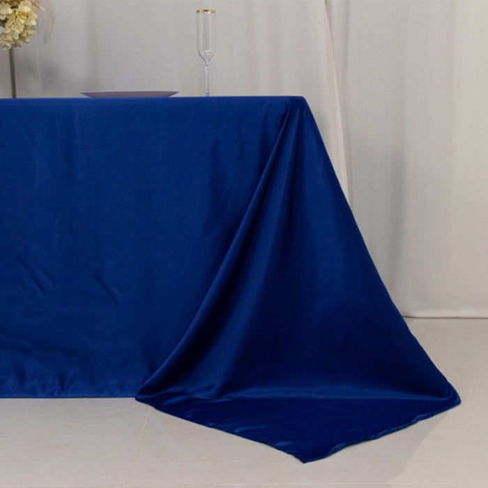 90" x 132" Lamour Satin Rectangular Tablecloth