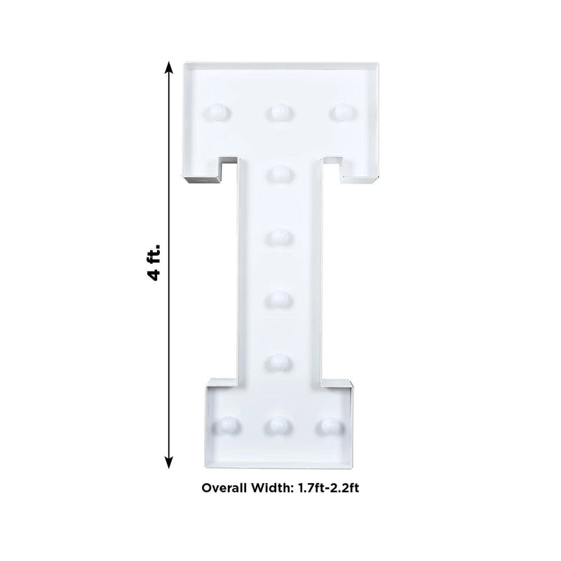 4ft XL LED Marquee Letter Foam Board with 10 Warm White Battery Operated LEDs - White