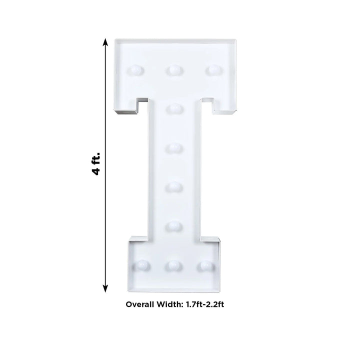 4ft XL LED Marquee Letter Foam Board with 10 Warm White Battery Operated LEDs - White