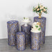 Wave Mesh Cylinder Display Box Stand Covers with Embroidered Sequins