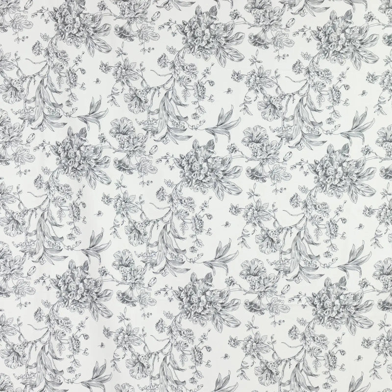 White French Toile Polyester Backdrop Drape Curtain with Rod Pockets