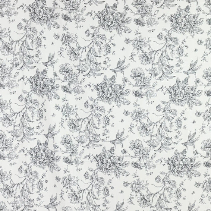 White French Toile Polyester Backdrop Drape Curtain with Rod Pockets