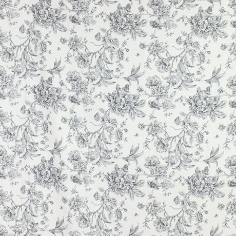 White French Toile Polyester Backdrop Drape Curtain with Rod Pockets