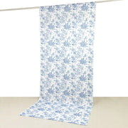 White French Toile Polyester Backdrop Drape Curtain with Rod Pockets