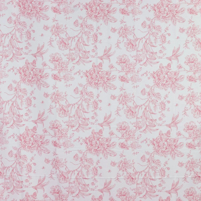 White French Toile Polyester Backdrop Drape Curtain with Rod Pockets