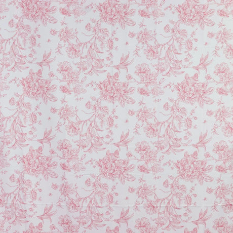 White French Toile Polyester Backdrop Drape Curtain with Rod Pockets