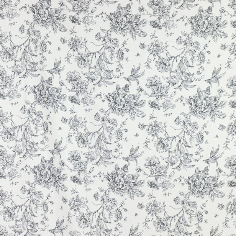 White French Toile Polyester Backdrop Drape Curtain with Rod Pockets