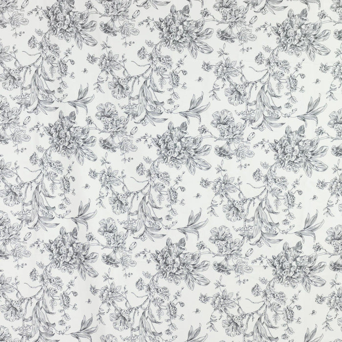 White French Toile Polyester Backdrop Drape Curtain with Rod Pockets