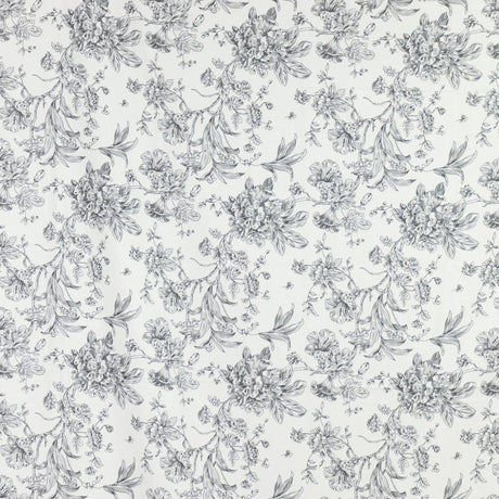 White French Toile Polyester Backdrop Drape Curtain with Rod Pockets