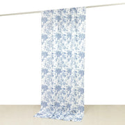 White French Toile Polyester Backdrop Drape Curtain with Rod Pockets