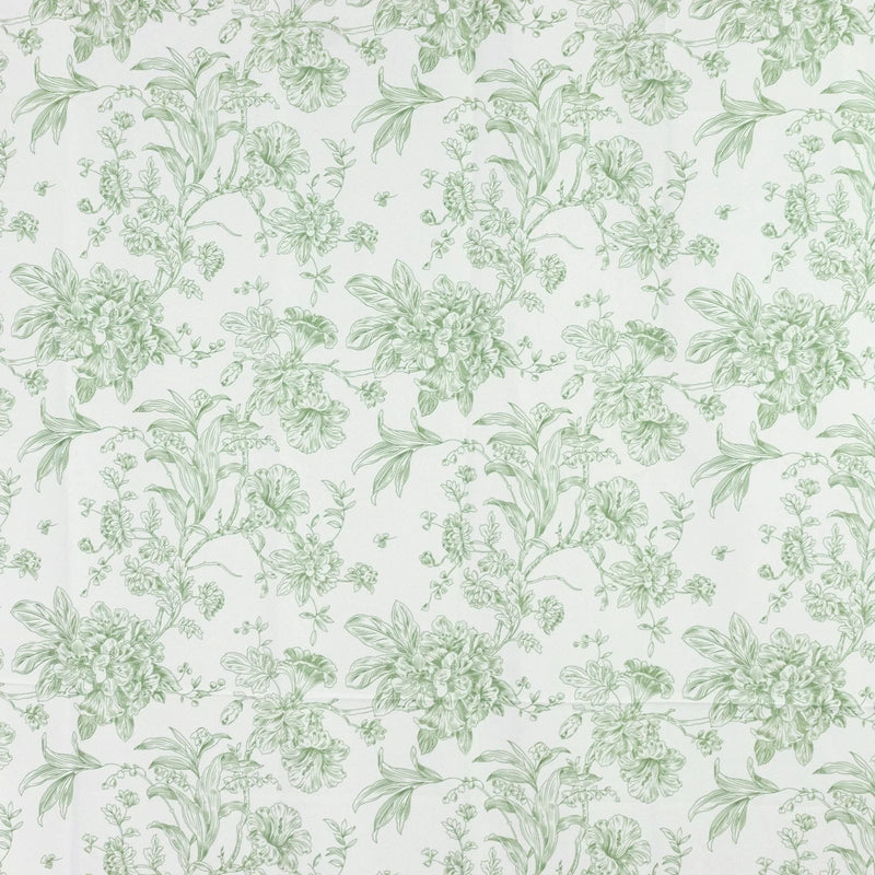 White French Toile Polyester Backdrop Drape Curtain with Rod Pockets