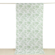 White French Toile Polyester Backdrop Drape Curtain with Rod Pockets