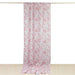 White French Toile Polyester Backdrop Drape Curtain with Rod Pockets CUR_PANPOLY_FLORFT_5X12_PINK