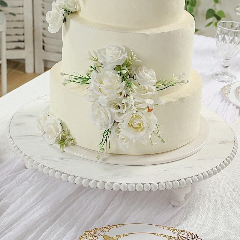 Wooden Centerpiece Plates - Antique White