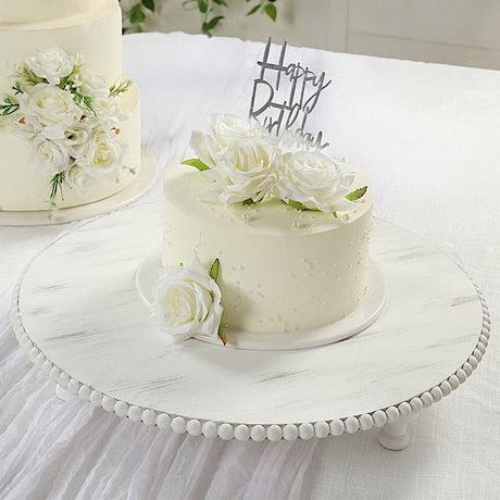 Wooden Centerpiece Plates - Antique White