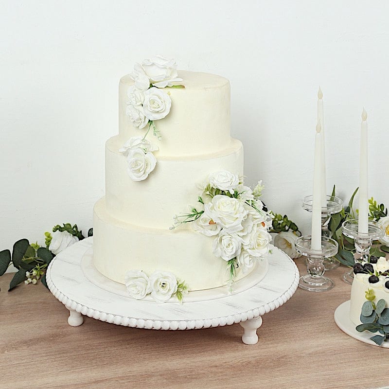 Wooden Centerpiece Plates - Antique White