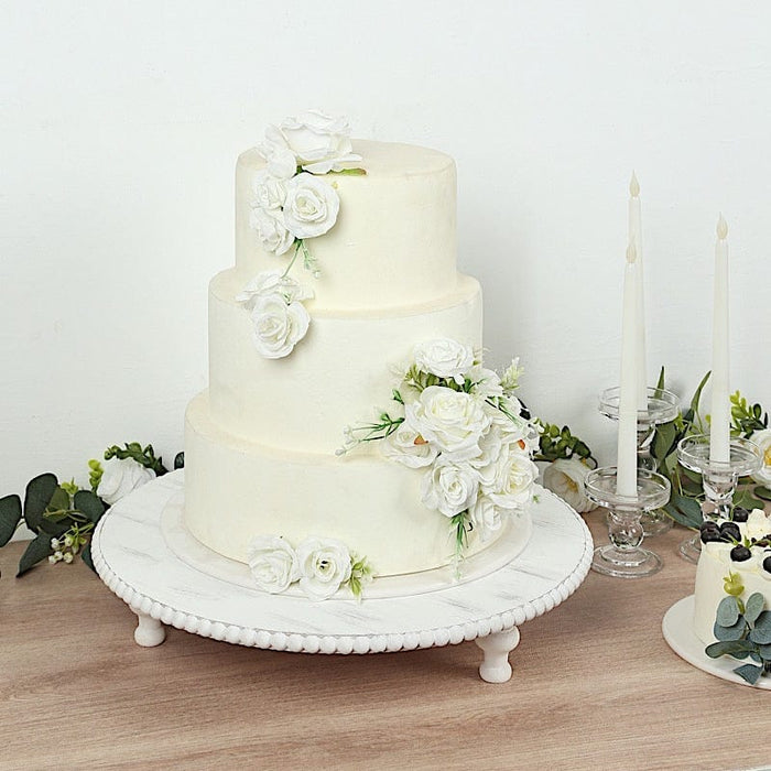 Wooden Centerpiece Plates - Antique White