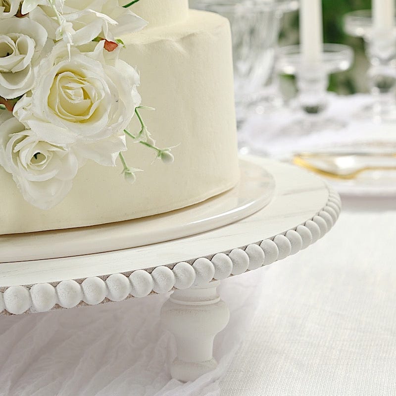 Wooden Centerpiece Plates - Antique White