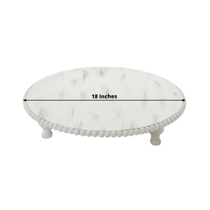 Wooden Centerpiece Plates - Antique White