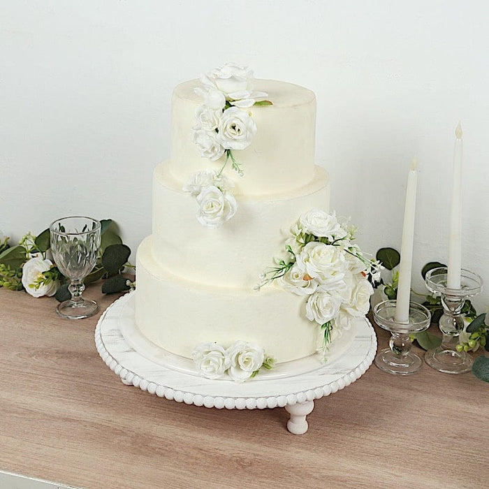 Wooden Centerpiece Plates - Antique White