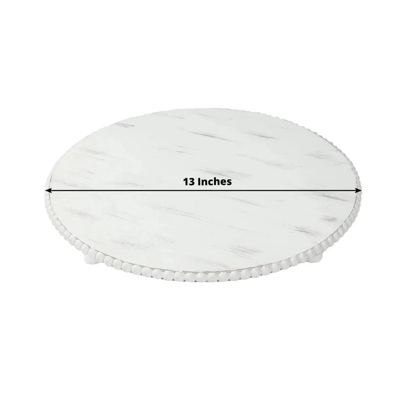 Wooden Centerpiece Plates - Antique White