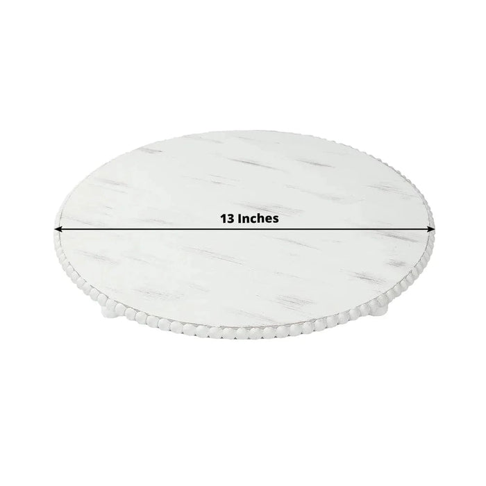 Wooden Centerpiece Plates - Antique White