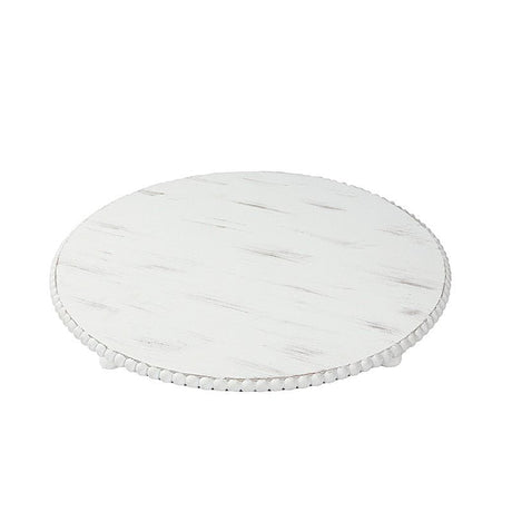 Wooden Centerpiece Plates - Antique White CAKE_WOD027_1T_13_WHT