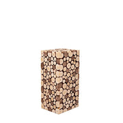 Wooden Slices Pillar Prop Pedestal Stand - Natural