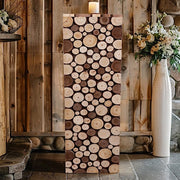 Wooden Slices Pillar Prop Pedestal Stand - Natural