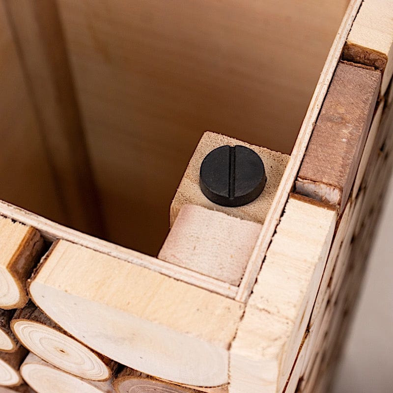 Wooden Slices Pillar Prop Pedestal Stand - Natural