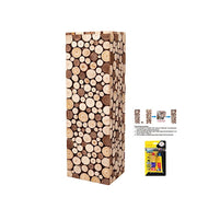 Wooden Slices Pillar Prop Pedestal Stand - Natural