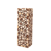 Wooden Slices Pillar Prop Pedestal Stand - Natural
