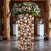 Wooden Slices Pillar Prop Pedestal Stand - Natural