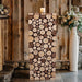 Wooden Slices Pillar Prop Pedestal Stand - Natural