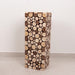 Wooden Slices Pillar Prop Pedestal Stand - Natural